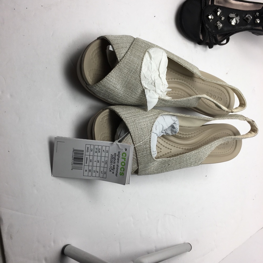 Crocs Leigham shimmer sling back wedge